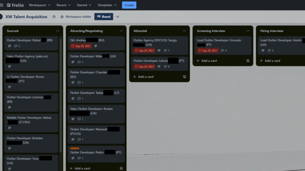 Trello Recruitment Process